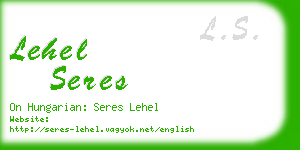 lehel seres business card
